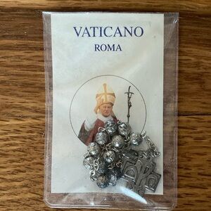 NEW silver tone rosary bracelet from the Vatican